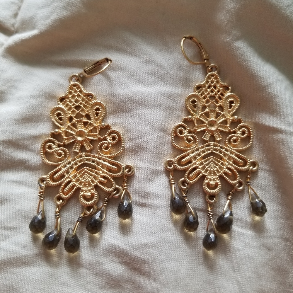 Gold earrings